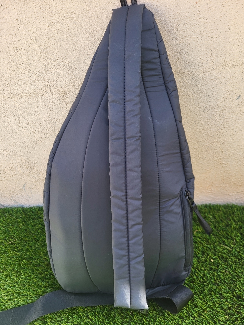 Vera Bradley Disney Black Quilted Sling Backpack with Mickey Mouse Interior. - Picture 7 of 16